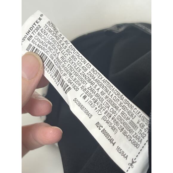 Zara Cold Shoulder Zebra Print Crop Top Size Small Animal Print Y2K Trendy - Picture 4 of 9